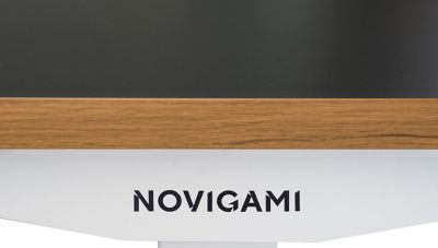 Schreibtisch elektrisch höhenverstellbar Josi | BxT 1200 x 800 mm | Gestell Weiß | Platin | Novigami